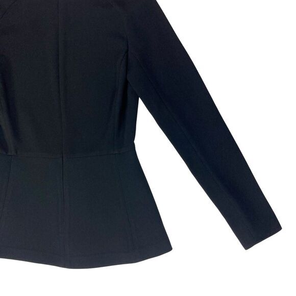Zara Top Womens Sz XS Black Ponte Peplum Modest Classic Casual Preppy Blouse New - Picture 10 of 16